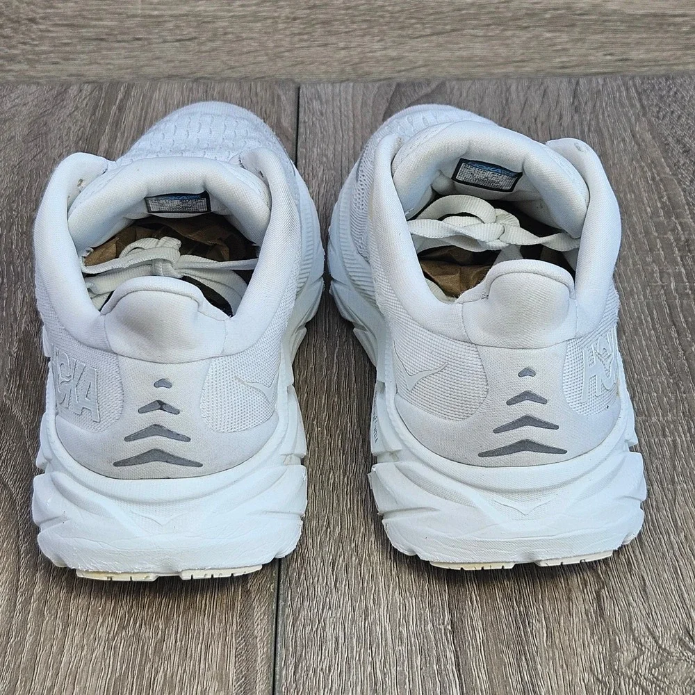 Hoka One One Clifton 8 Womens Running Shoes White Cream 1119394 WWH Size 8B